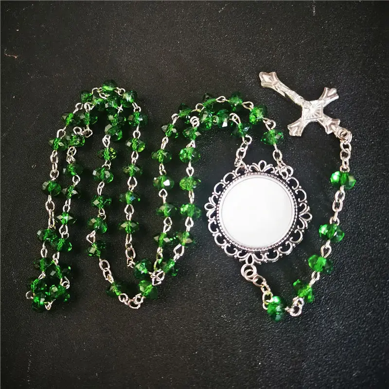 

sublimation blank round photo necklaces pendants hot tranfer printing consumable 15pcs/lot