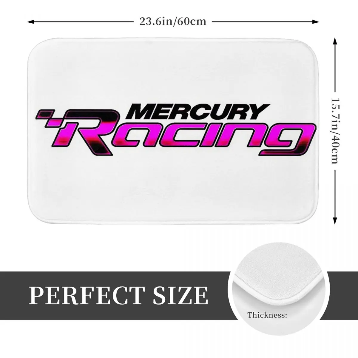 Mercury Racing Mercruiser Galaxy Pink Non-slip Doormat Floor Mat Water oil proof Carpet Rug for Kitchen Entrance Footpad Mats