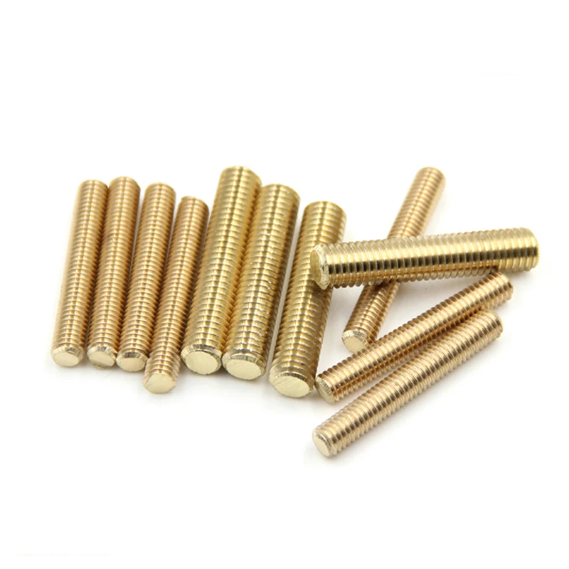 H62 Brass Thread Rod M6 M8 M10 M12 M14 M16 Solid Brass Metric Bolt Full Thread Shaft Rod Bar Stud