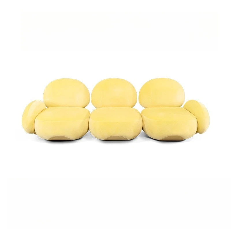 Combination flannel sofa living room lamb fleece fabric sofa light luxury high-end furniture