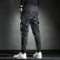 Men's Camouflage Pants Casual Baggy Pencil Pants Fashion Summer Gym Sport Black Joggers Trousers