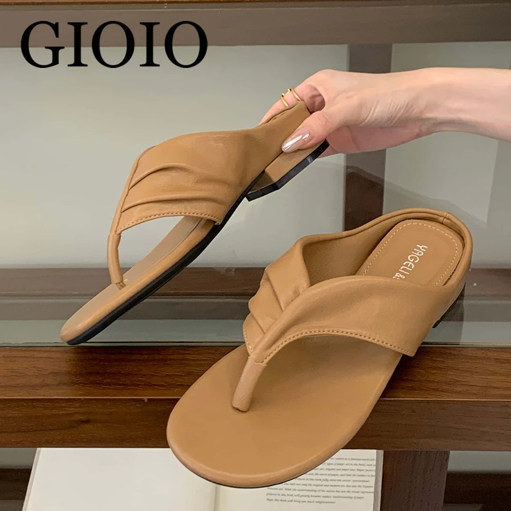 

《GIOIO》Summer Beach Flip Flops Slides Women Slippers Shoes Female Sandals Outdoor Casual Round Toe Ladies Slippers Shoes