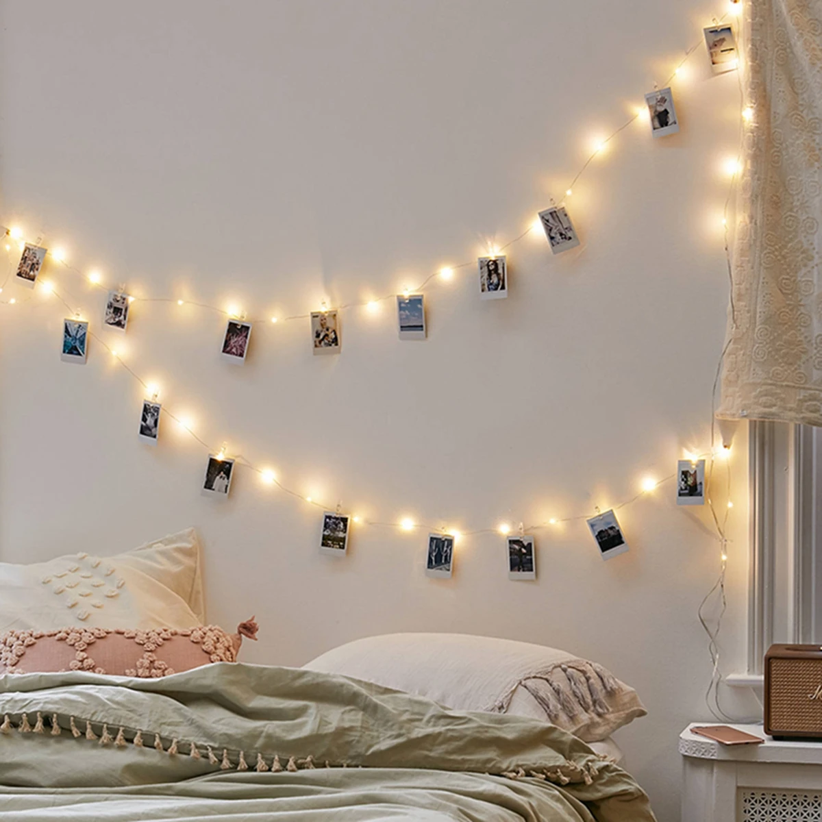 Rustic  Photo Clip Fairy String Light Wedding Birthday Decoration Kids Birthday Party Gifts Decor Wedding Party Supplies