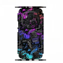 Cute Pattern Matte Film Skin Phone Back + Sides Sticker For Honor Magic8 7 6 6pro Cartoon Full Cover Wrap