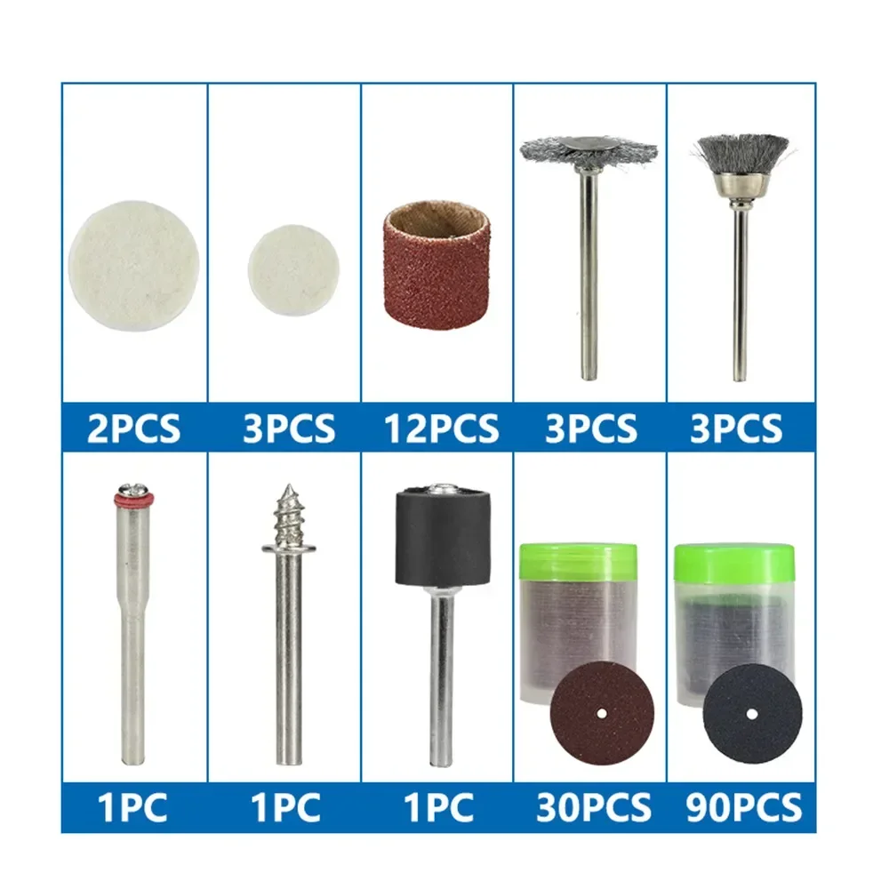 드레멜 미니 드릴용 회전 도구 액세서리, 연마기 연마 샌딩 연마 도구 세트, 146 개