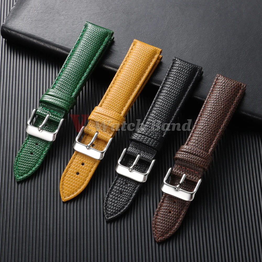 12mm 14mm 16mm 18mm 20mm Lizard Pattern Strap for Seiko for Omega Universal Watch Band Soft Strap Men Women Watch Accessories