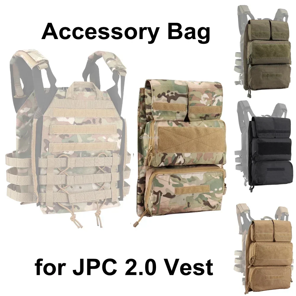 

Tactical Vest Backpack Zip-on Panel Accessory Bag Plate Carrier Pouch for Vest