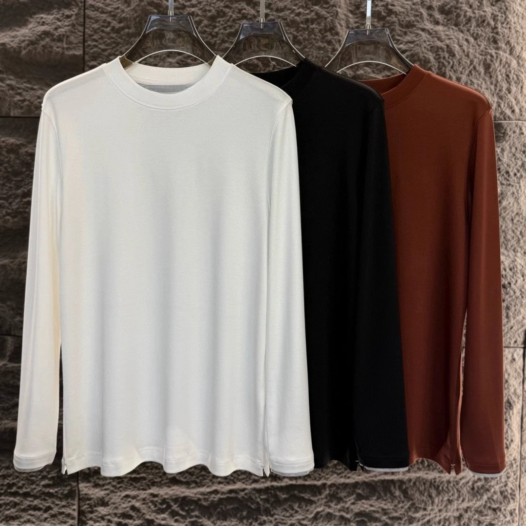 

BC Embroidery Simple Casual Men's Long Sleeve Bottom Shirt