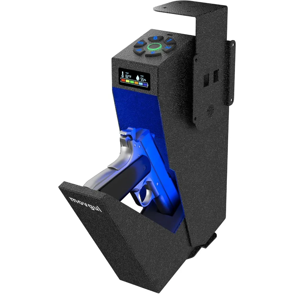 

Сейф для пистолета, биометрический откидной прикроватный сейф для пистолета, быстрый доступ, сейф для пистолета, сейф для пистолета для стола, автомобиля, тумбочки