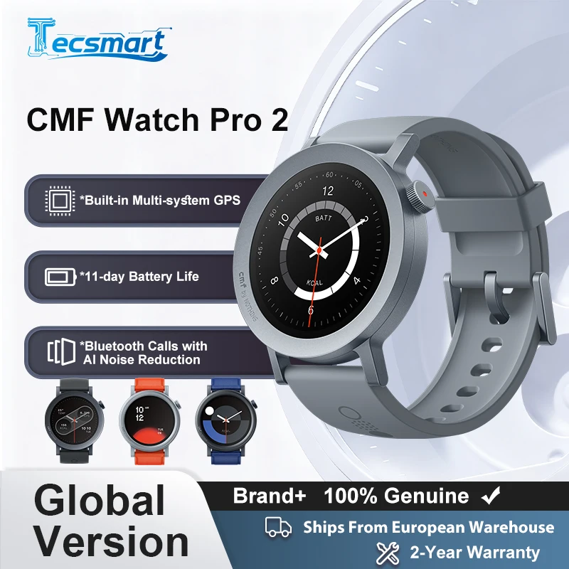 Global Version Cmf by Nothing Watch Pro 2 1.32" Amoled Display Bluetooth Calls with Ai Noise Reduction Cmf Watch Pro 2