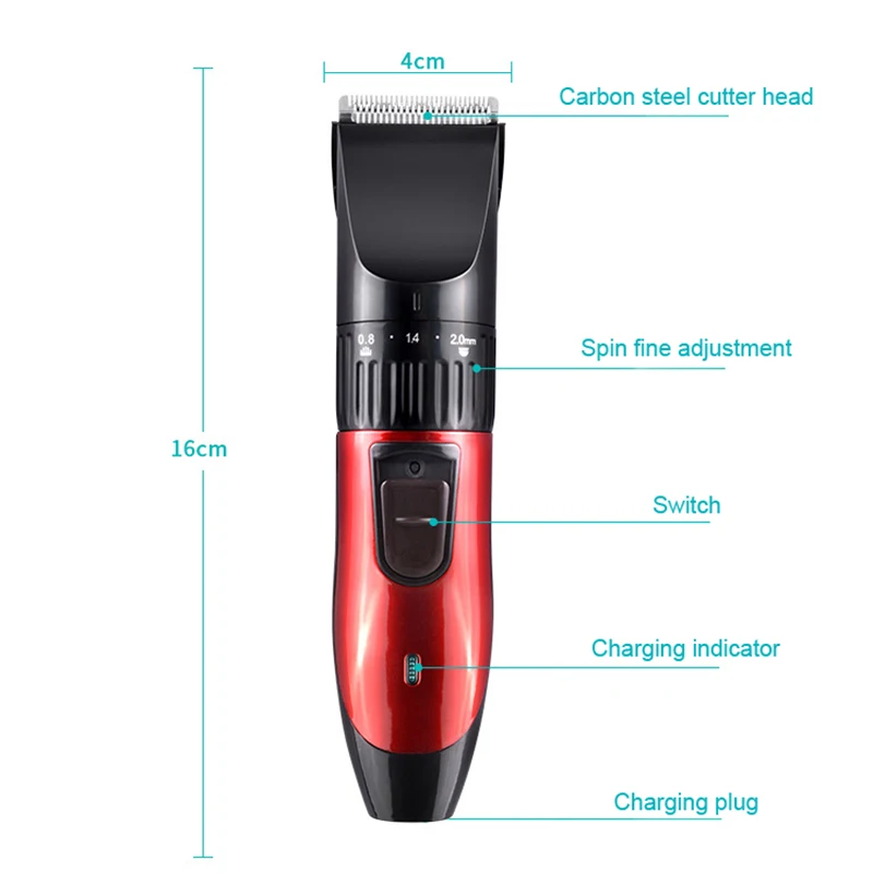 1pcs Km-730 220V Electric Trimmer Razor Washable Rechargeable Hair Trimer Beard Shaver Razor For Professional Hair Salon C66
