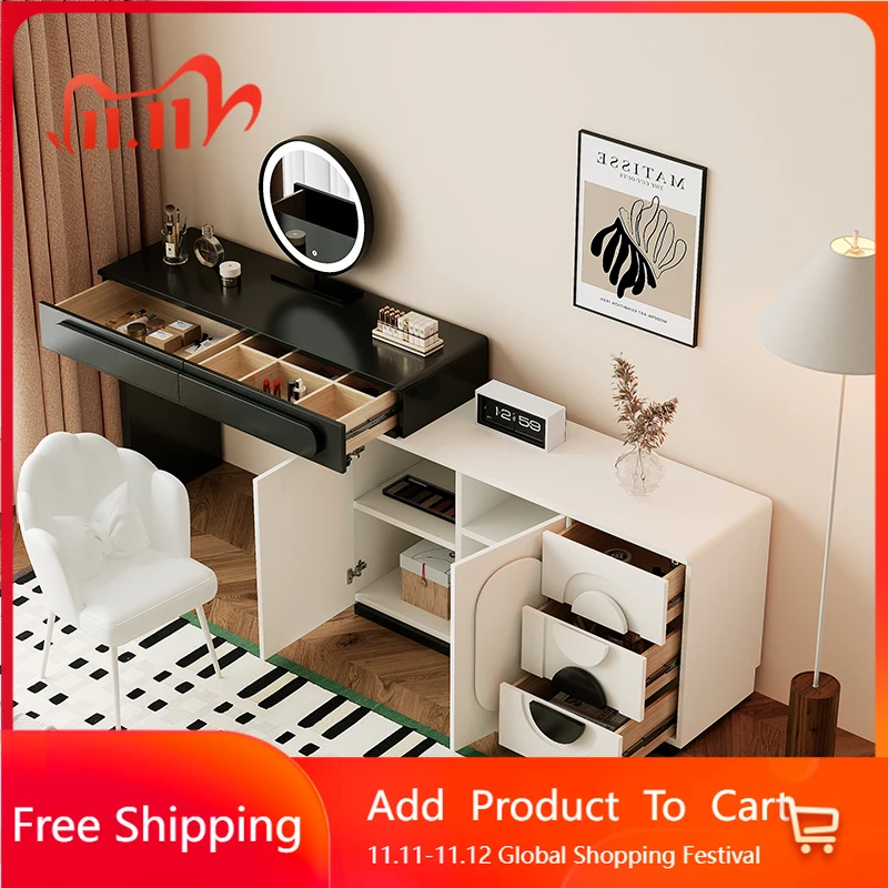

Study Beauty Vanity Dresser Delicacy Dining Storage Luxury Makeup Table Premium Exquisite Aesthetic Comfortable Unique Furniture