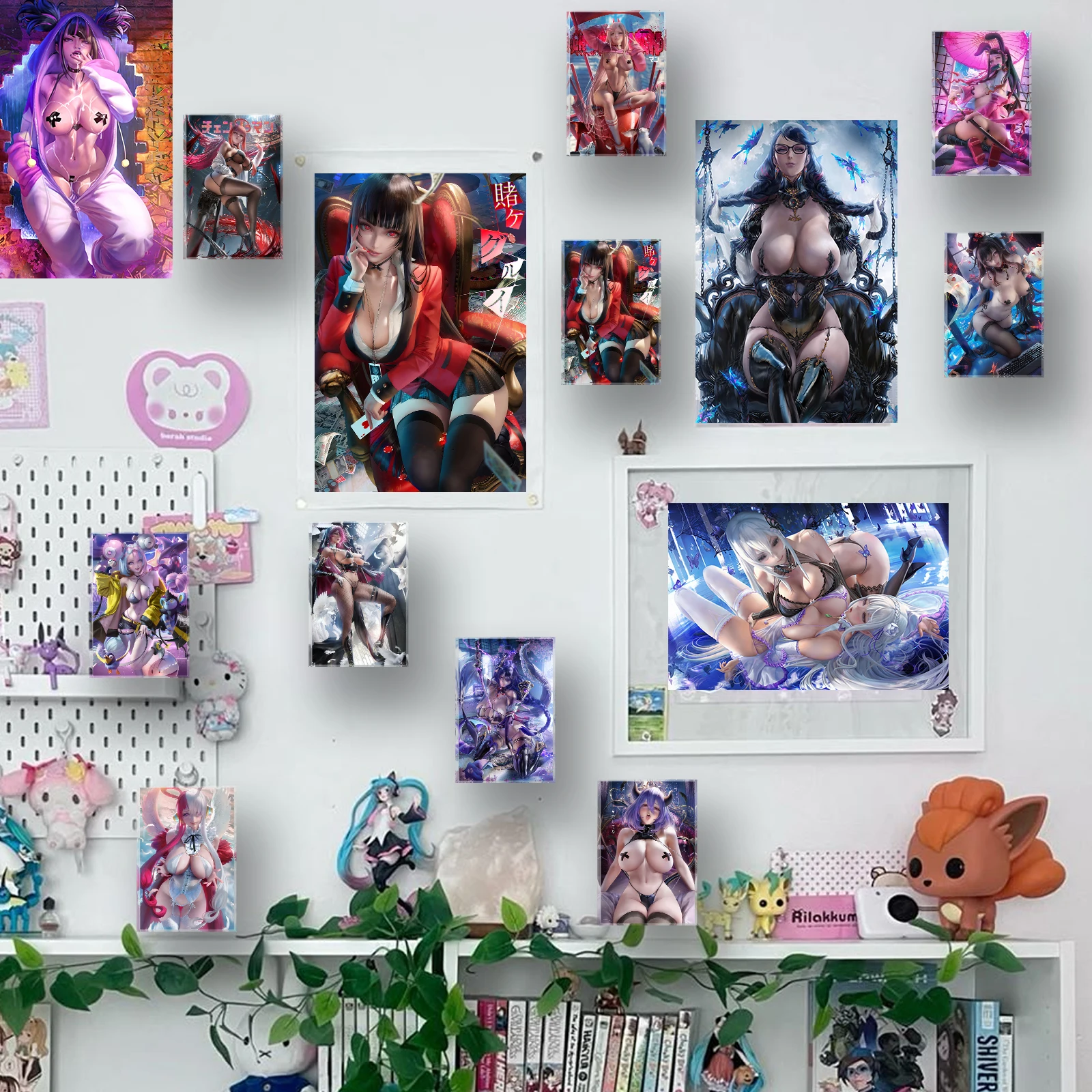 Yumeko Kakegurui مثير أنيمي فتاة Waifu كتلة أكريليك، القمار الملكة الفن الوقوف، مخصص مكتب ديكور هدية، مروحة الفن تحصيل الطوب #6