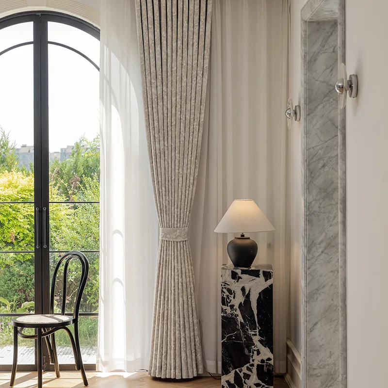 Downton Abbey Series French Jacquard Polyester Light Luxury and Elegant Bedroom and Living Room High-end Curtains