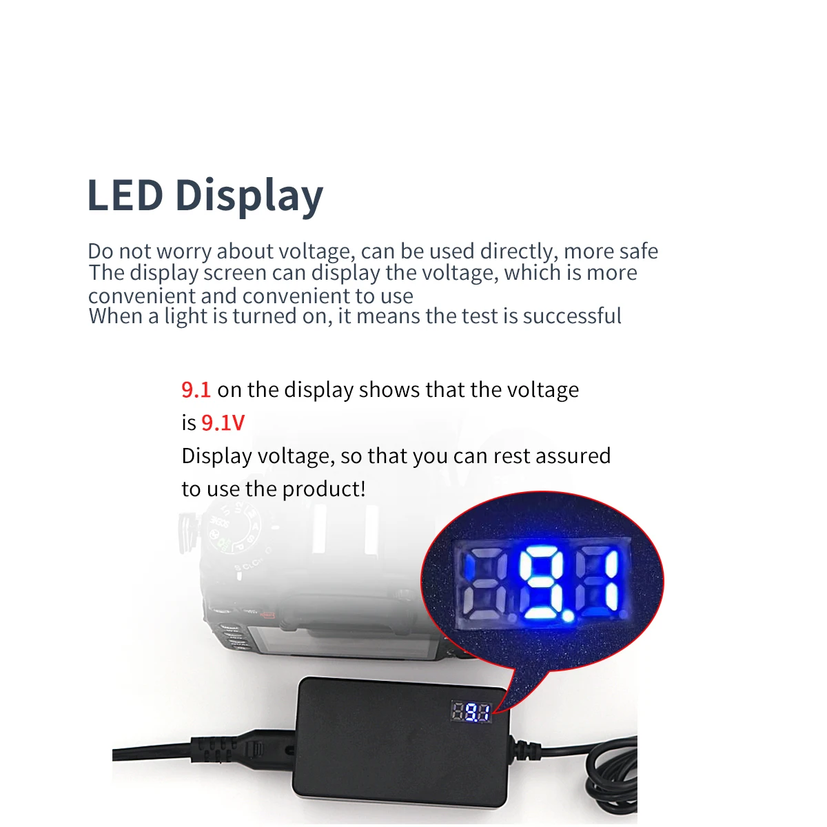 DMW-DCC16 DC Coupler DMW-BLJ31 Dummy Battery + LED Display Adapter for Panasonic S1 S1H S1K S1M S1R S1RM