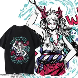 ONE PIECE Co Branded Anime Dimensional Beast Kai Duo Daughter Yamato Printed Short Sleeve T-shirt