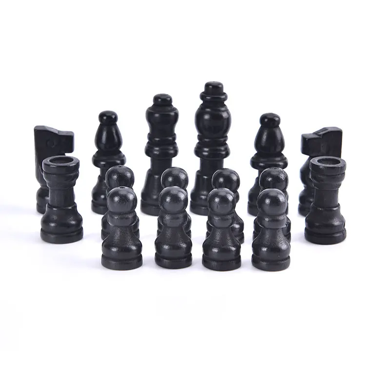 32 peças de xadrez de madeira peças de xadrez completo chessmen palavra internacional conjunto xadrez peça entretenimento acessórios