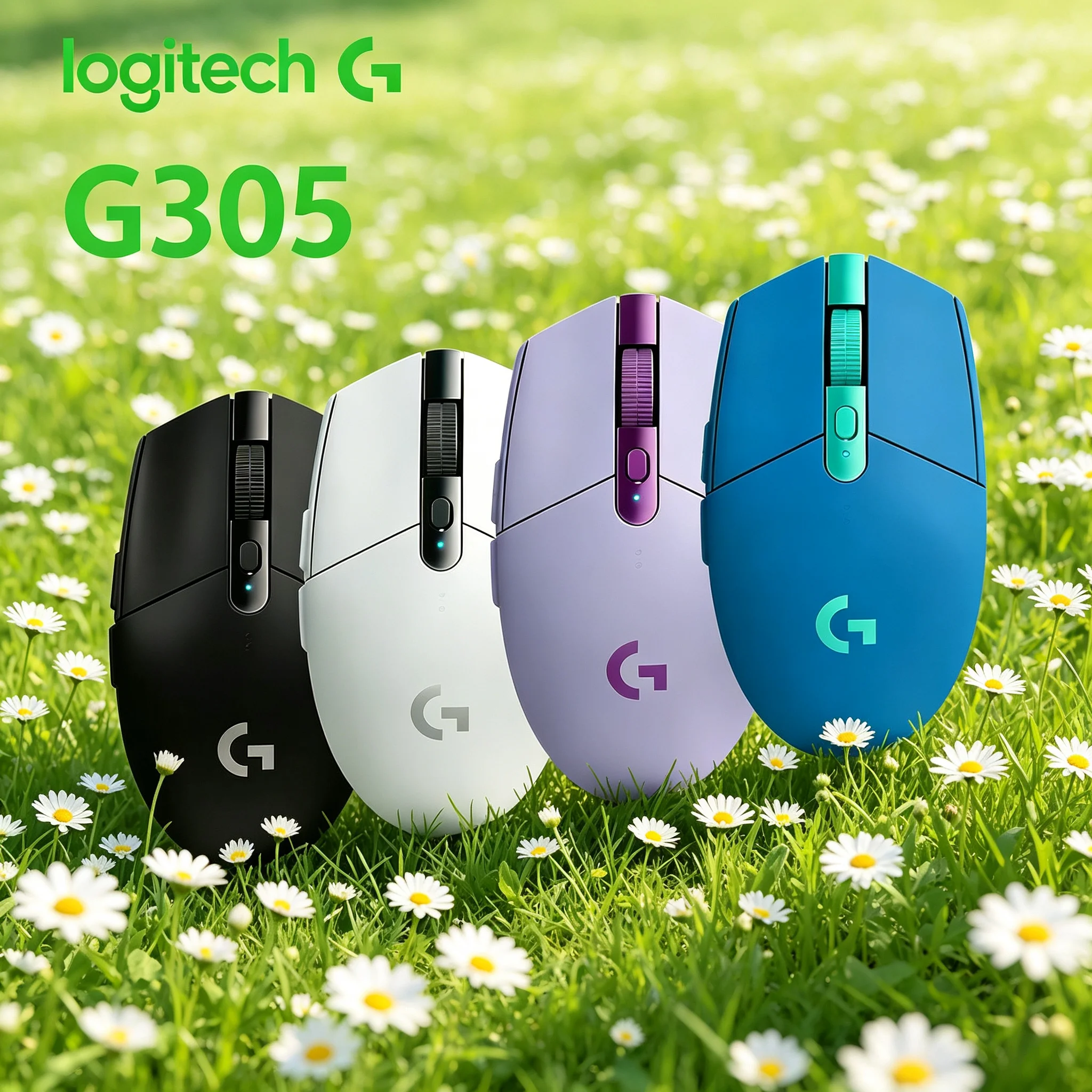 Logitech G305 2.4G Wireless Gaming Mouse Customizable Button Functions Hero Sensor For CS2 PUBG LOL Valorant Gamer Laptop Deskto