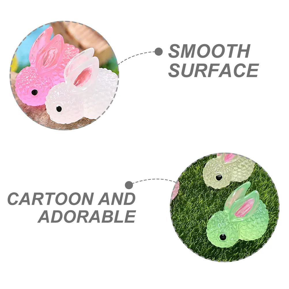 

16pcs Resin Bunny Figurines Cartoon Car Decor Desktop Garden House Easter Mini Statue Craft Tiny Rabbit