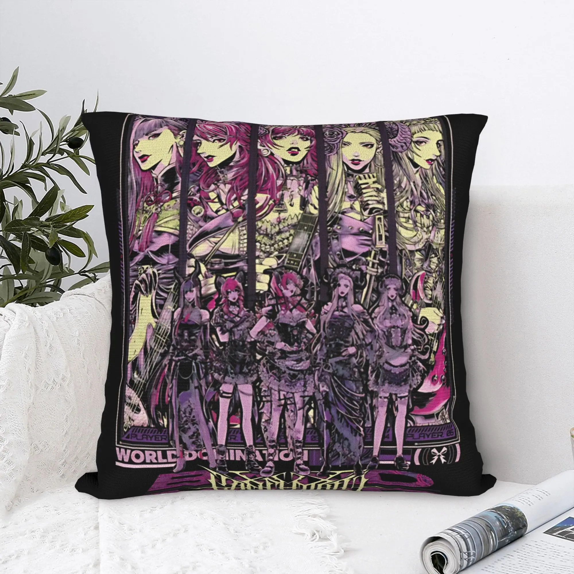 Band-Maiko Band Maid Rock Music Square Pillowcases Polyester Home  Cushion Cover Cute Home Decoration Throw Pillow Case 40*40