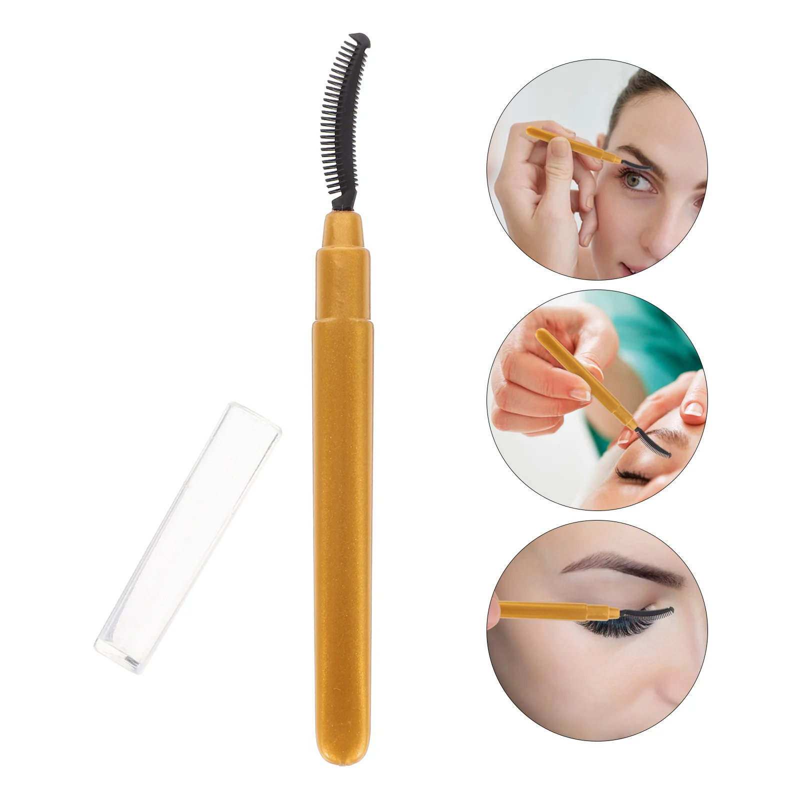 6pcs Eyelash Brush Soft Silicone Lash Applicator Tool For Mascara Eyebrow Grooming Travel Makeup Kit Eye Lash Wand Comb