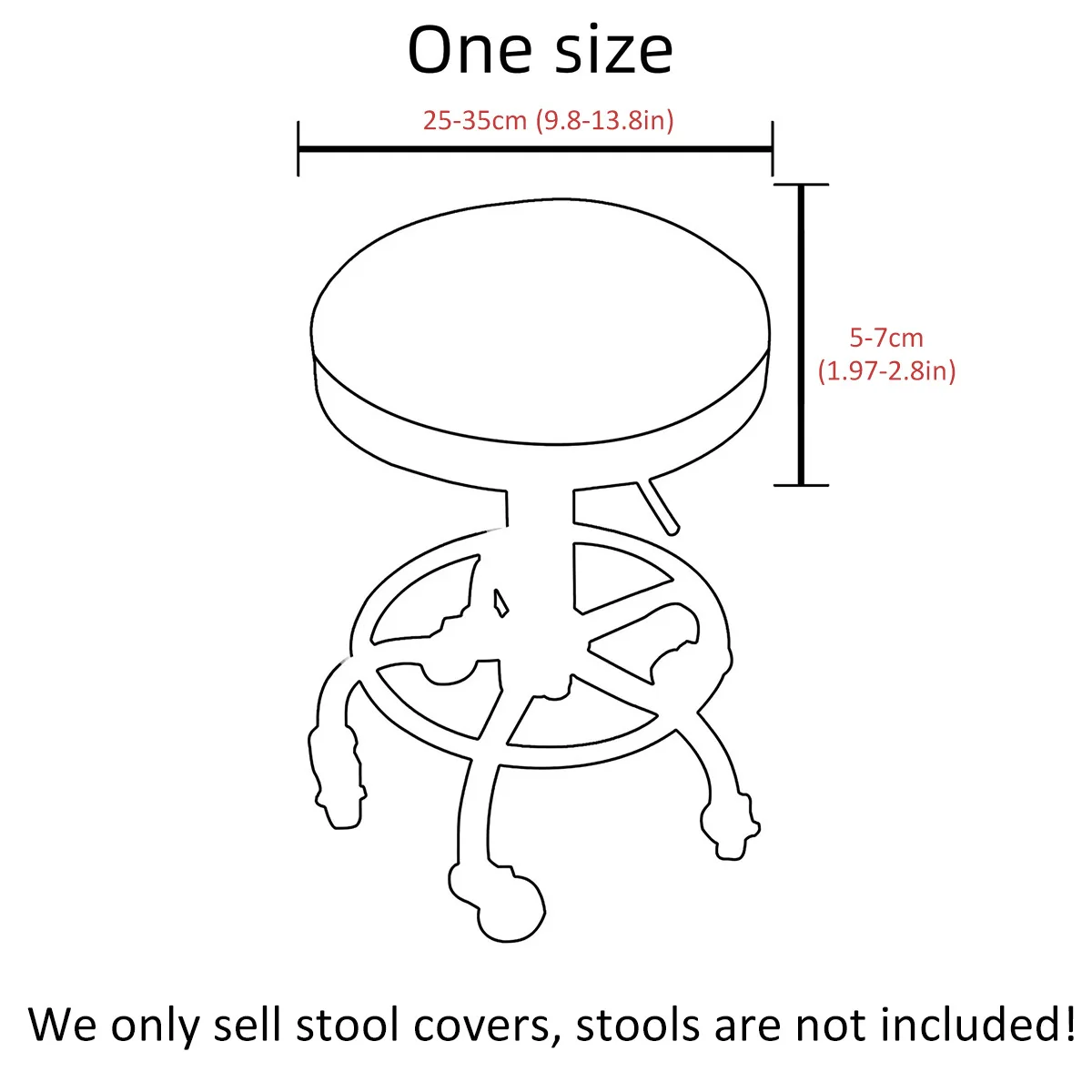 1/2pcs Solid Color Elastic Waterproof Round Stool Covers Bar Counter Lifting Chair Cover Anti Dirty Dining Stool Covers