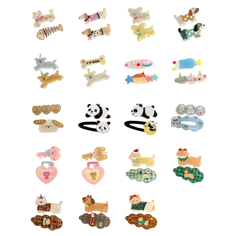 Cartoon Cats Fish Shaped Hair Clip For Women Resin Hairpin Hair Decoration K3KF