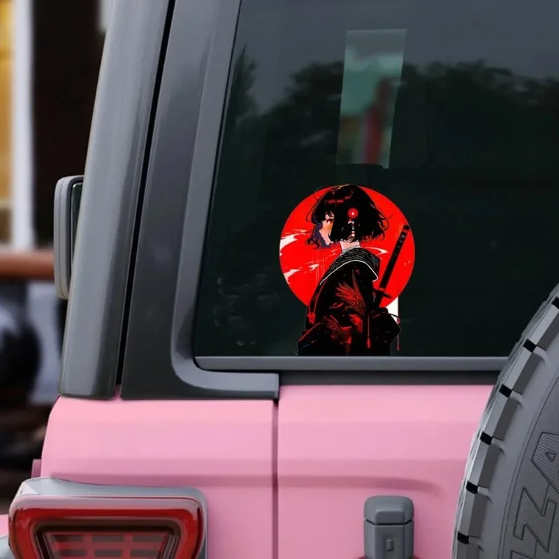 Funny Japanese Turtle Kanji Vinyl Decal 20x2.3cm Slim Car Sticker for Window Bumper Motorcycle Multi Color Decor