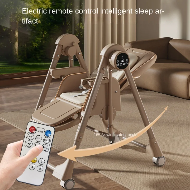 Electric High Chair for Babies: Multifunctional Baby High Chair for Home Use with Rocking Function and Adjustable Backrest