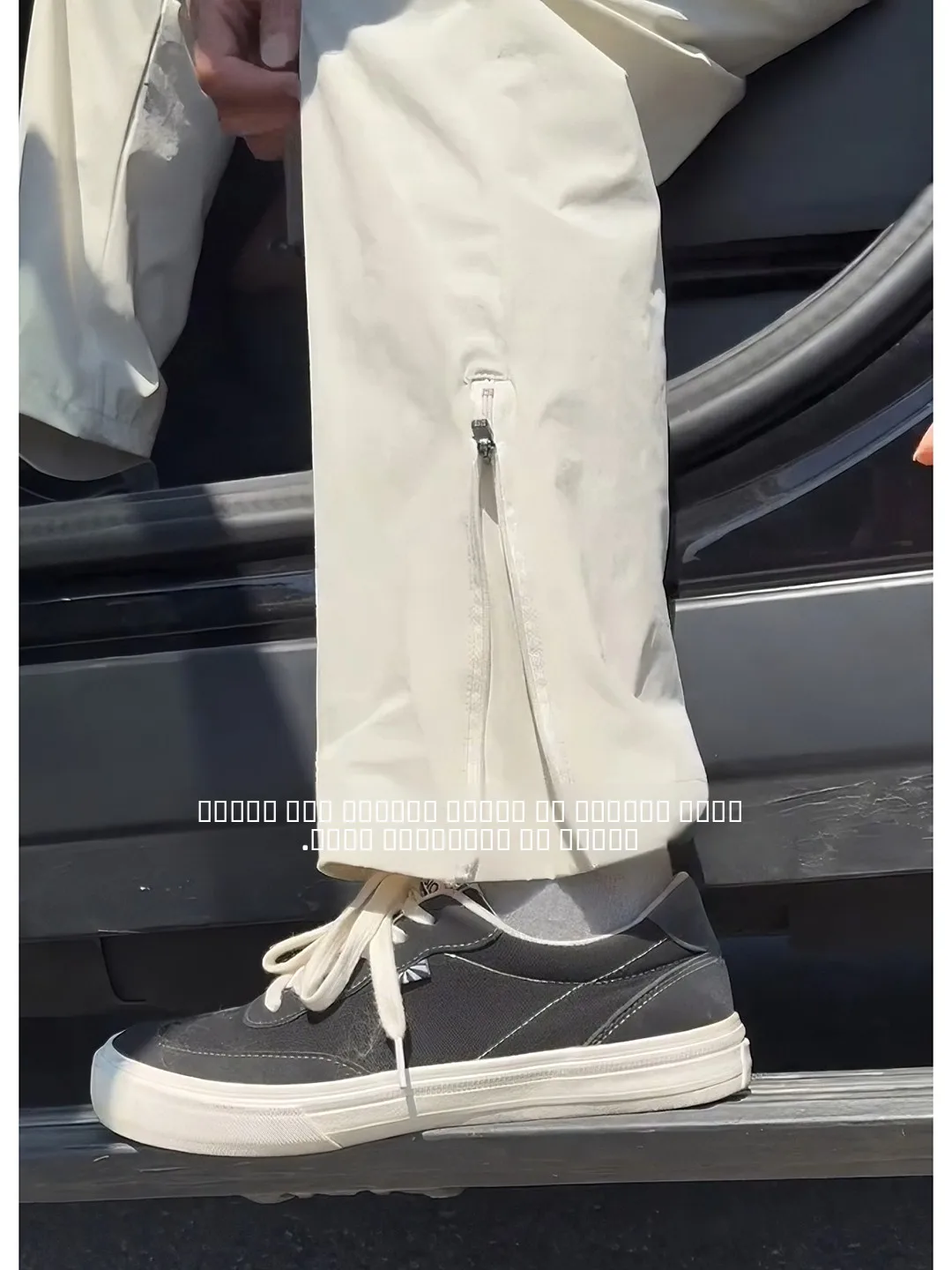 Qui Dry Ice Silk Sports Pants Men's Lightweight Breathable Outdoor Climbing Workwear Trousers Side Zipper Straight Leg Pants