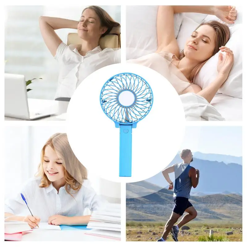 Foldable Mini Fan Rechargeable Personal Fan With 3 Speed Intelligent Battery Powered Hand Fan Portable Hand Held Fan For Summers