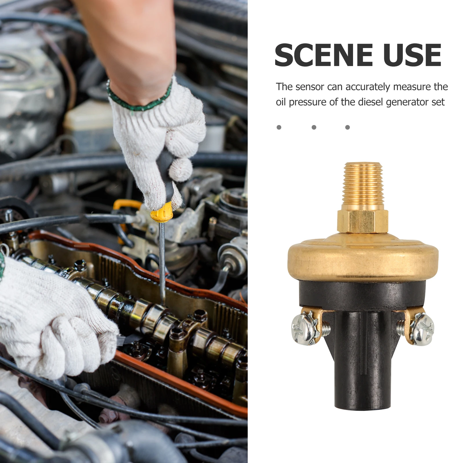 

4Psi 1/8-27Npt Car Engine Generator Oil Transducer Engine Oil Pressure Transmitter Sensor Unit For Car Accessory Pressure Sensor