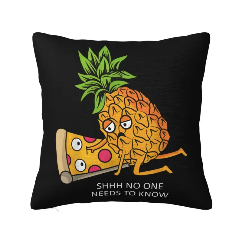 Pineapple Belongs On Pizza Throw Pillow Covers Decor Home Food Lover Cushions Cover For Sofa Car Square Polyester Pillowcase