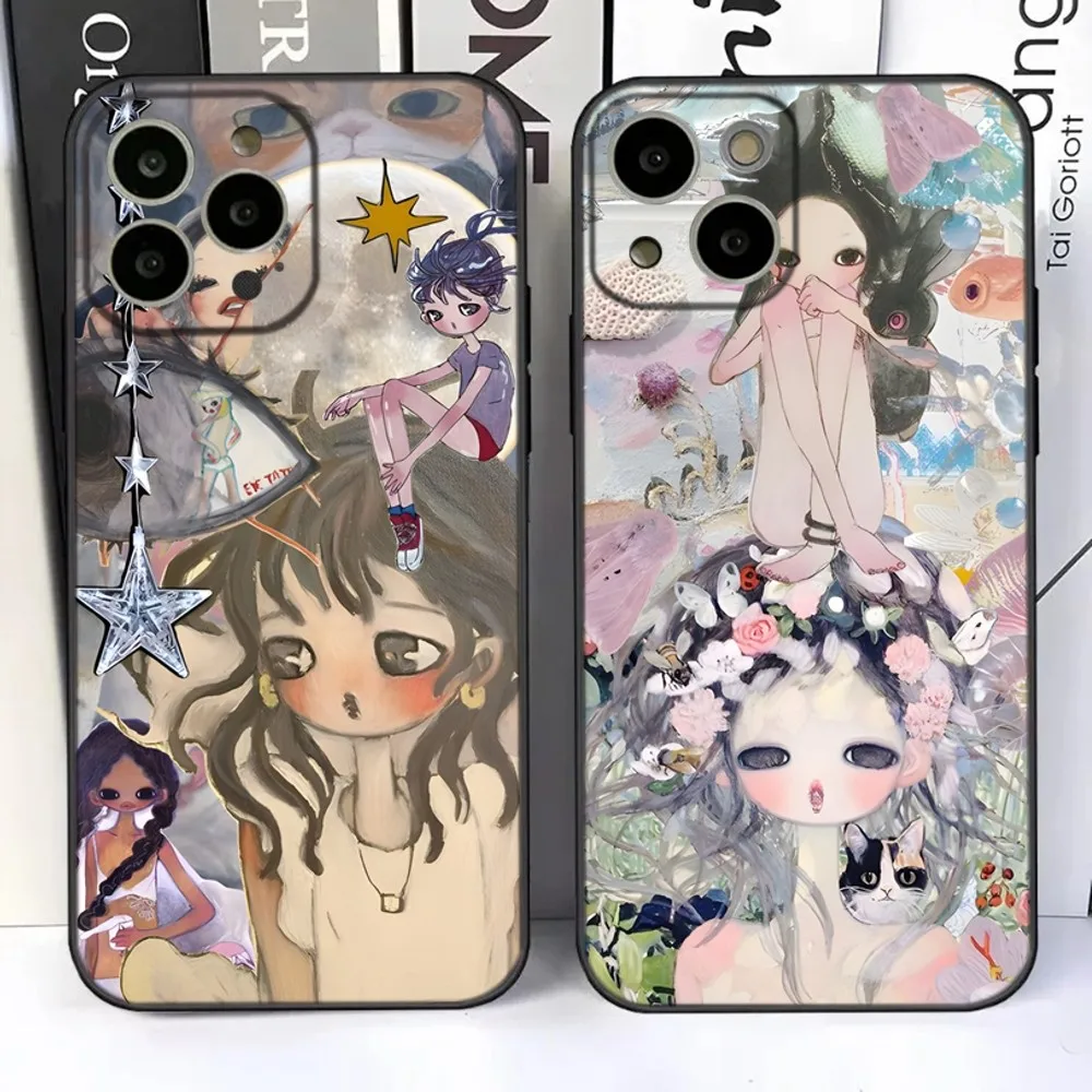 Aya Takano Art Phone Case For iPhone 15,14,13,12,11 Plus,Pro,Max,XR,XS,X,7,8 Plus,SE,Mini Silicone Soft