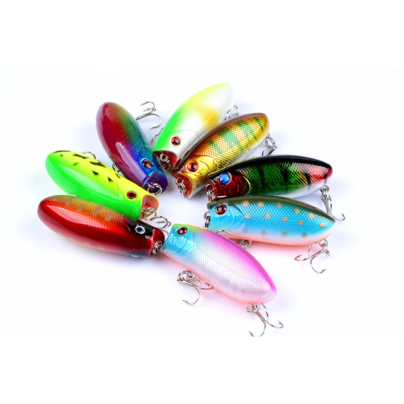 1 Stück Topwater Poppers 6CM10.4G Künstliche Hartköder zum Angeln, schwimmende Köder für Karpfen, Hecht, Crankbaits, Swimbait, Angelzubehör – Detail 4