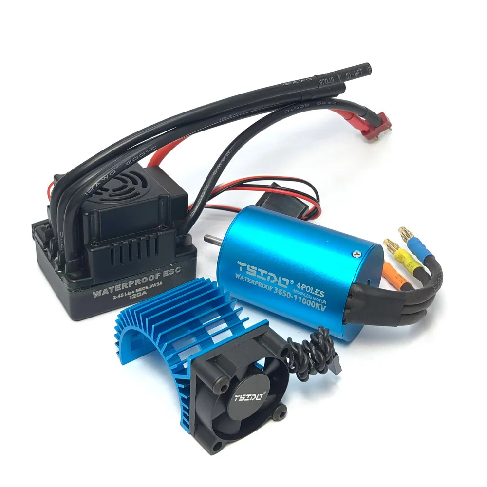YSIDO 3650 Combo 5400KV 3600KV Bürstenloser Motor 60A/80A/120A ESC für 1/10 Traxxas HSP Tamiya Arrma RedCat RC Monster Truck Auto – Detail 6
