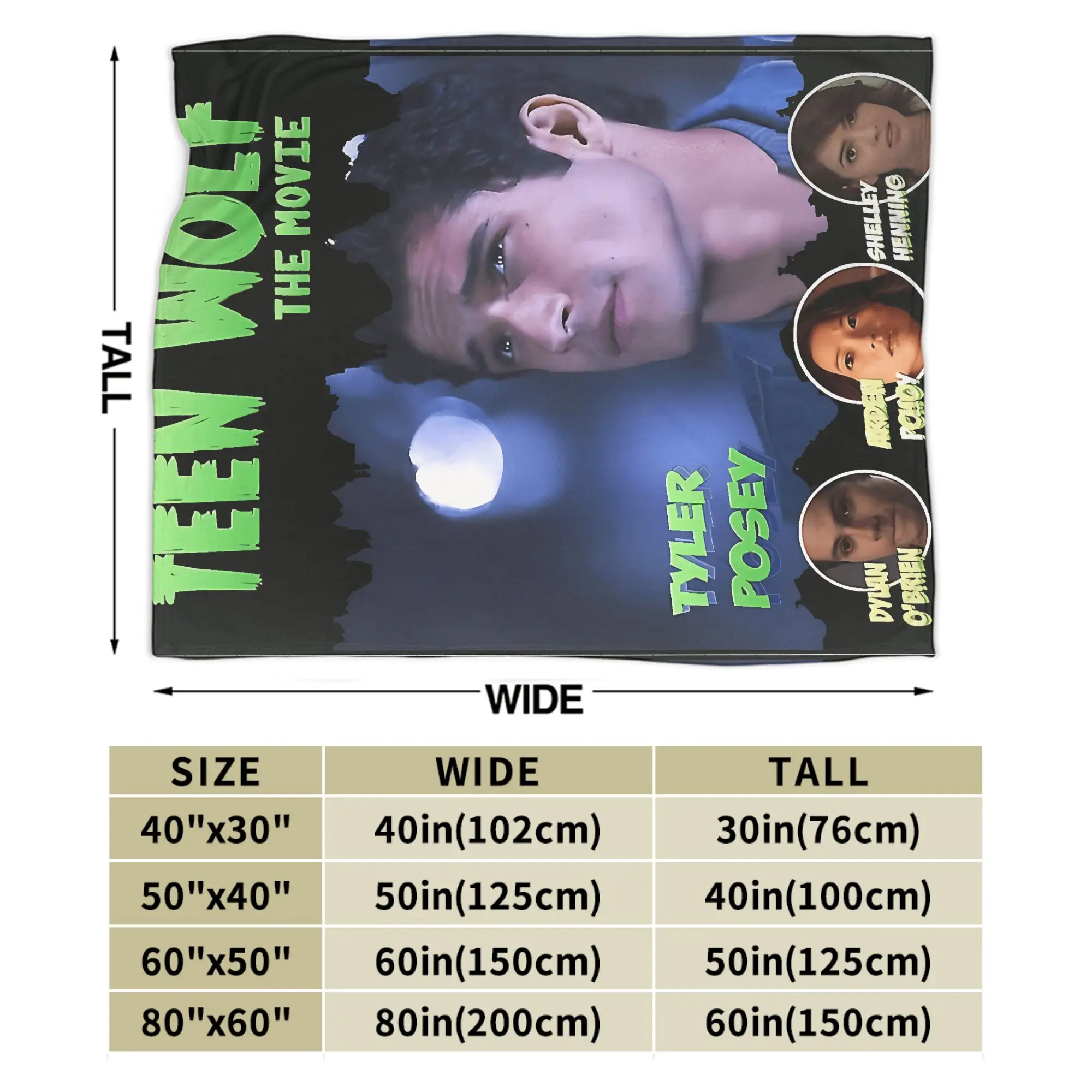 في سن المراهقة وولف الفيلم تايلر بوسي ديلان أوبراين بطانية لينة للأريكة كرسي الزخرفية الفانيلا المفرش غطاء السرير #6