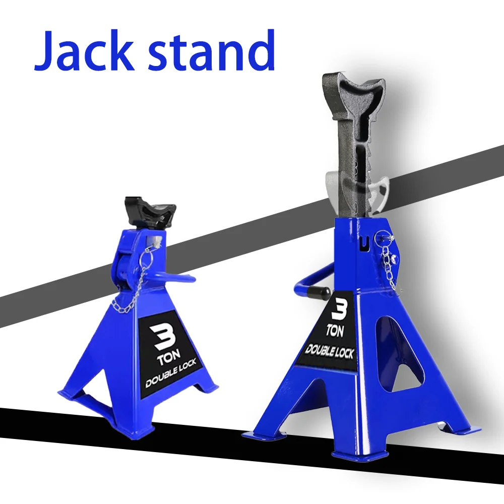 

1 Pair/2Pcs 3Ton 6000 lb Jack Stands Pair - Double Locking Pins - Handle Lock and Mobility Pin for Auto Repair Shop with Extra