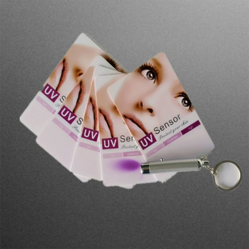 UV Test Cards 10 PCS Environmental Sunscreen PVC Cards Life Effective Tests