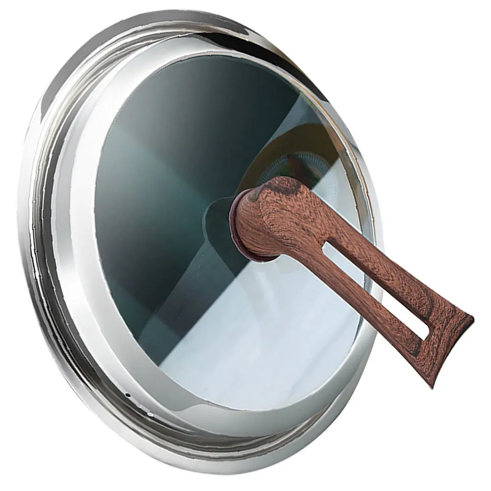 

Anti-Splash Universal Pot Cover with Glass Lid Stainless Steel Rim for Frying Pan Wok Cookware Visible Heat-Resistant