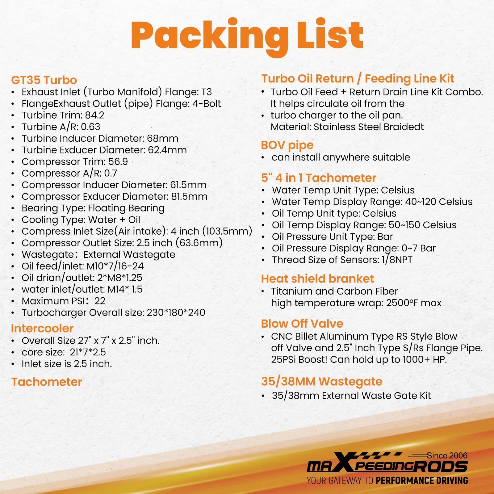 T3 GT3582 Unversal …