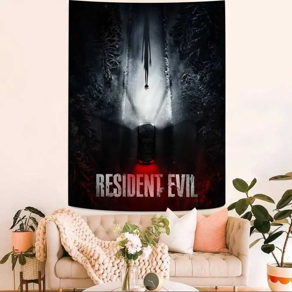 Horror R-Resident Evil Movie 2026 DIY Wall Tapestry for Living Room Home Dorm Decor Wall Art Decor