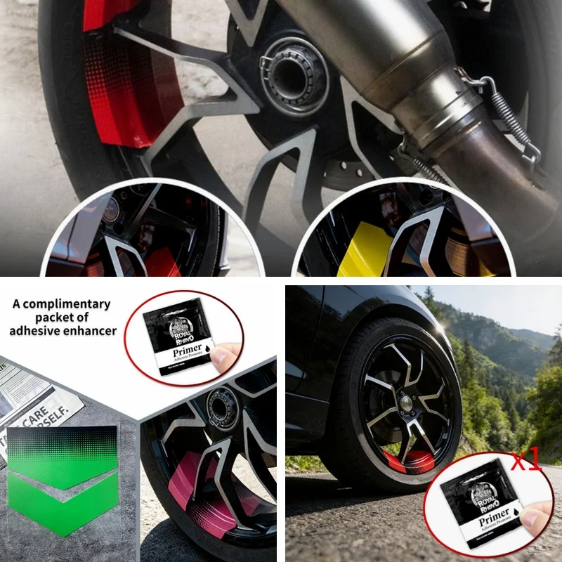 Geometric Arrow Motorcycle Wheel Rim Decals, 1Pc Durable Waterproof Vinyl Stickers To Cover Motorbike Hub Scratches For Mod