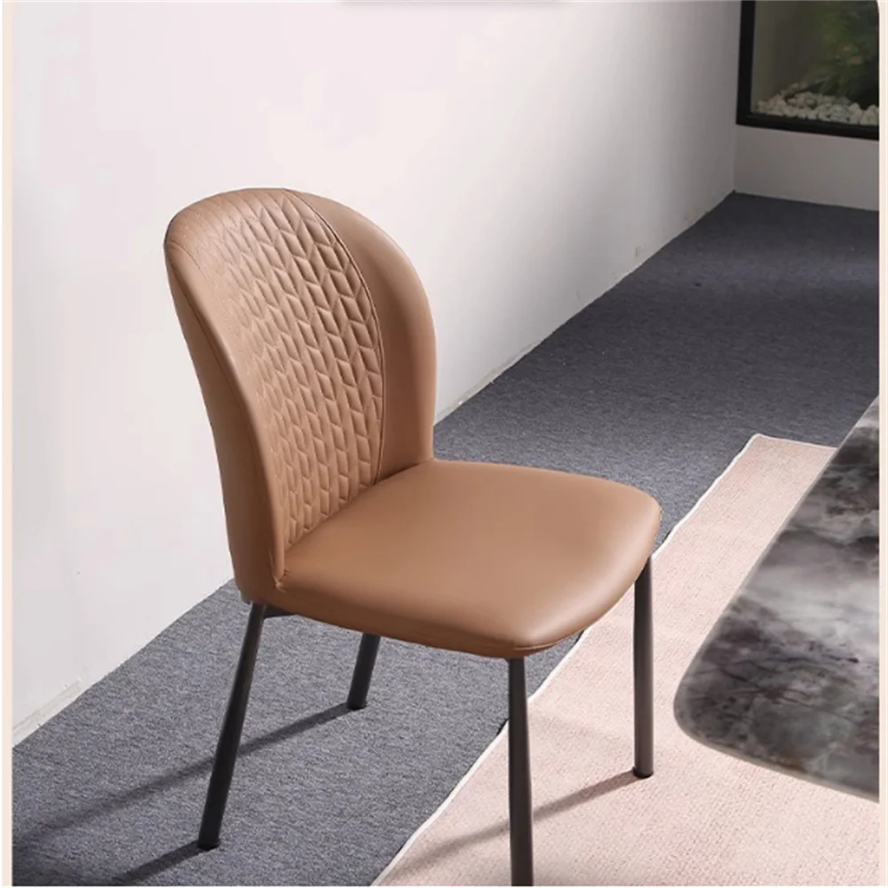 

Hot Sales Upholster Dining Room Coffee House Home Furniture Metal Frame Curved Back Stainless Steel Dining Chairs Upscale Wholes