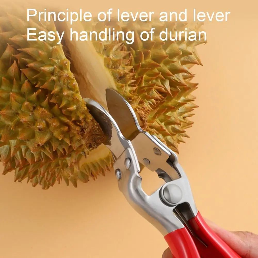 Stainless Steel Durian Opener Clip Rustproof Pliers Durable Durian Peel Breaking Tool for Restaurant Household Cooking Tools