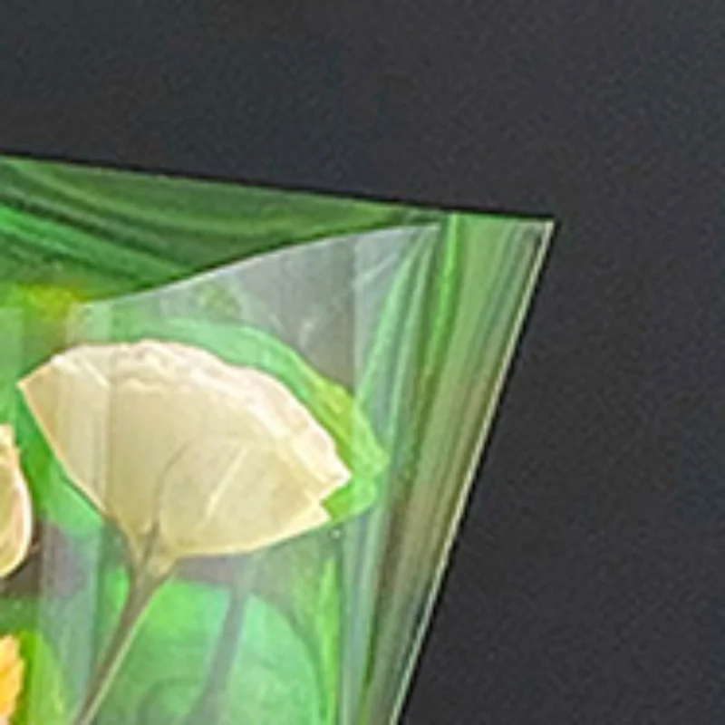 30PCS Love Heart Iridescent Single Rose Sleeves DIY Transparent Flower Wrapping Bag Floral Material Packaging Waterproof
