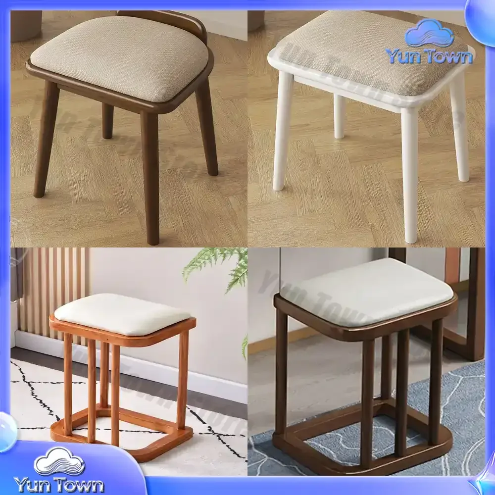 Wood Luxury Ottomans Mobile Dressers Living Room Modern Foot Stool Designer Bedroom Piano Hotel Sillas Lounge Suite Furniture