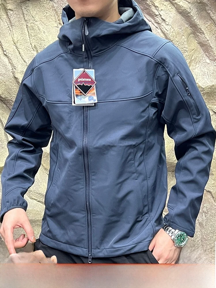 

3D индивидуальное пальто на подкладке из мягкого ell Jaet, водонепроницаемое ветрозащитное уличное осенне-зимнее пальто, пальто с капюшоном и застежкой-молнией