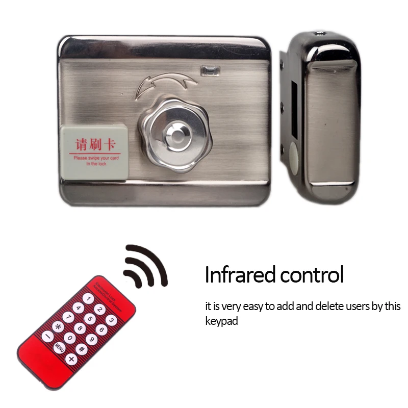 1000Users Electronic Door Lock with Remote Unlock with Smart RFID Card Home Security System Kit Access Control System