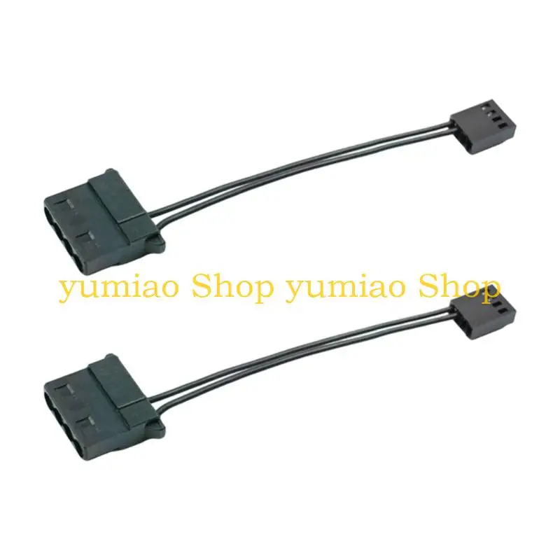 587B 2/5PCS Large 4pin to Small 4pin Fan Converter Cables 10cm Long and Reliabled Power Transfer Solution